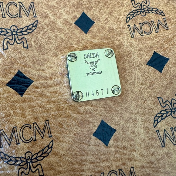 MCM Visetos Heritage Dome Satchel Cognac - Picture 9 of 12